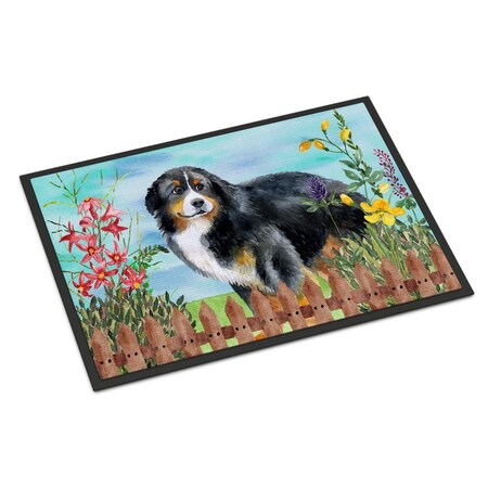 Carolines Treasures Bernese Mountain Dog Spring Indoor or Outdoor Mat - 18 x 27 in. CK1207MAT